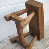 Vintage stool, wooden stool, antique stool, plant stand, small bench