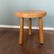 Table d'appoint moderne du milieu du siècle ou tabouret en chêne, années 1960