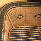 2-seat rattan bench