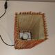 Lamp in wicker and linen