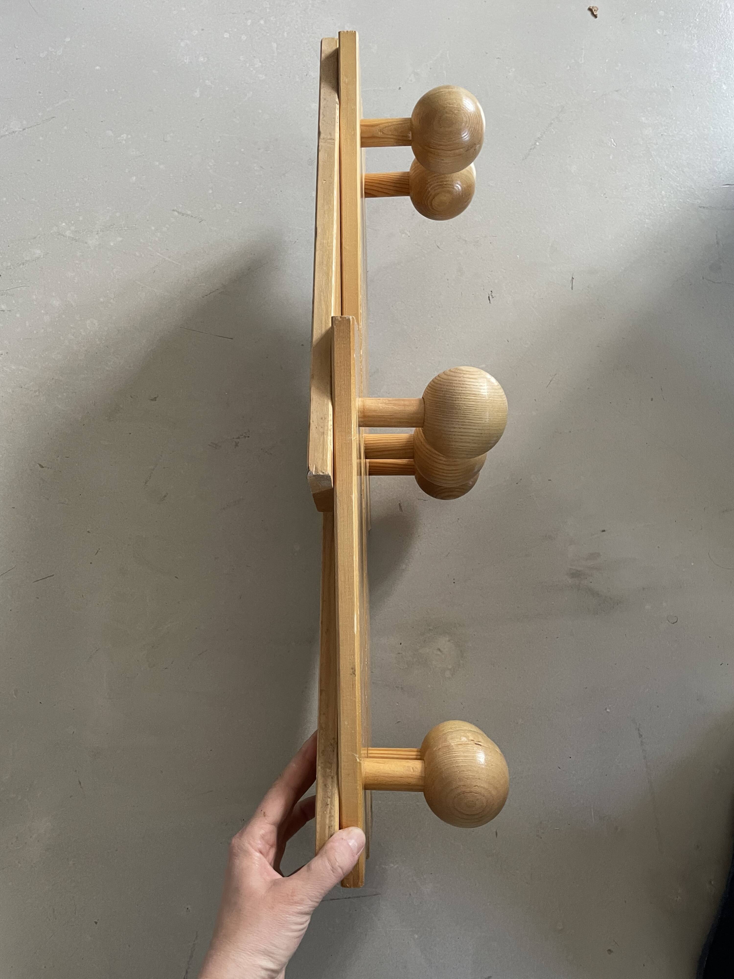 Vintage 70s wall coat rack