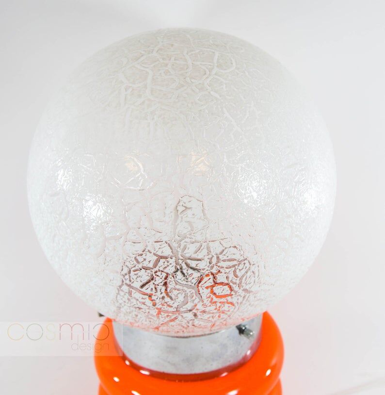 Orange glass base lamp 70s