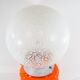 Lampe base en verre orange années 70