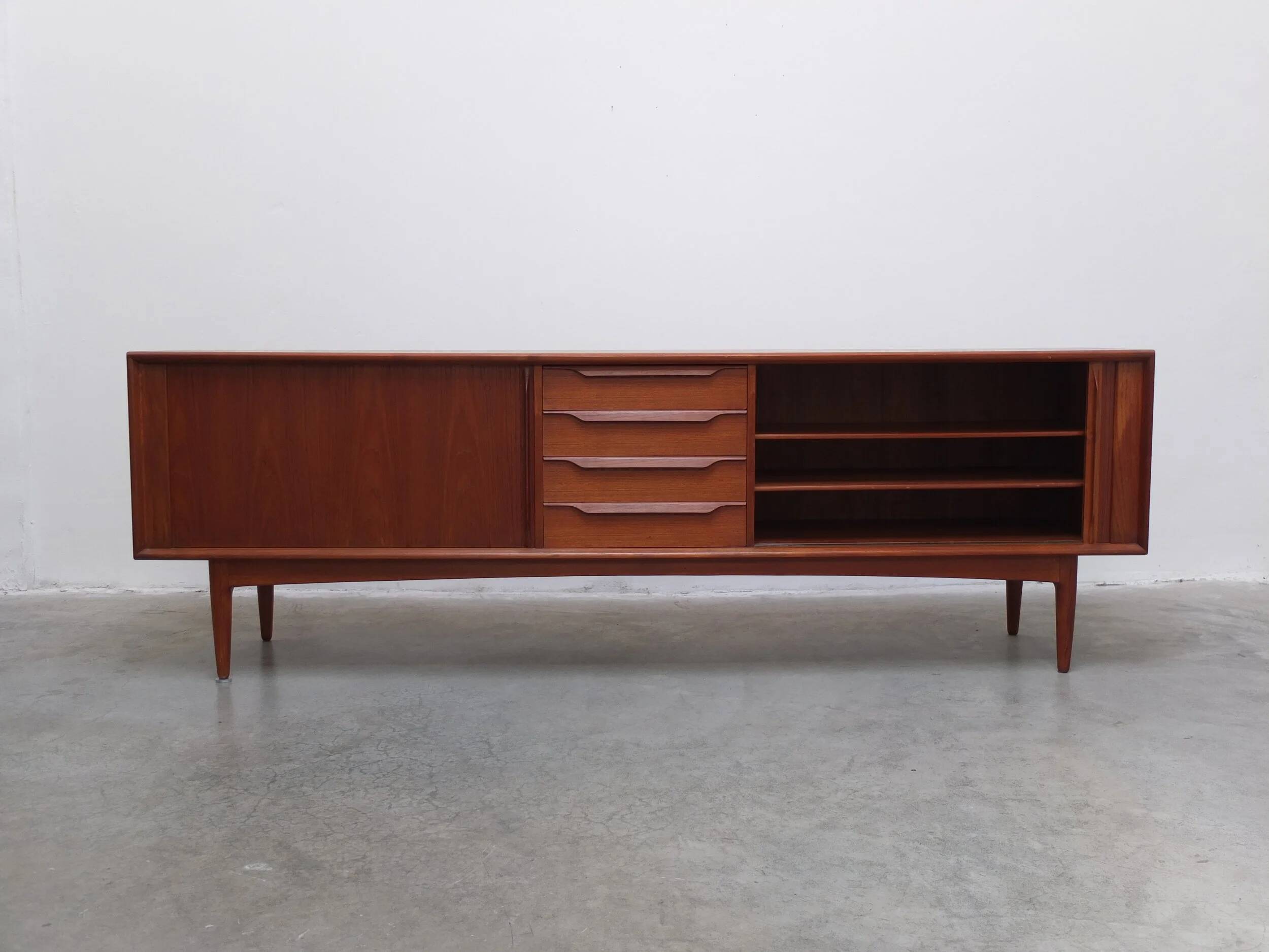 Danish sideboard with tambour doors by Bernhard Pedersen & Søn, 1960s