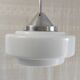Art Deco opaline globe suspension XL - mid 20th century