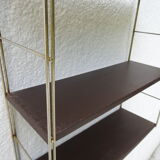 Metal string modular wall shelf