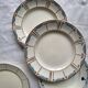 Set of 6 mismatched old earthenware dessert plates Badonviller Longwy