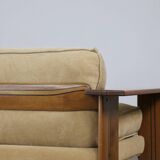 Afra & Tobia Scarpa ‘Artona’ Sofa In Elm And Linen For Maxalto, 1975