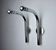 Pair of space-age tubular wall lights, chrome-plated metal, Italy, 1970