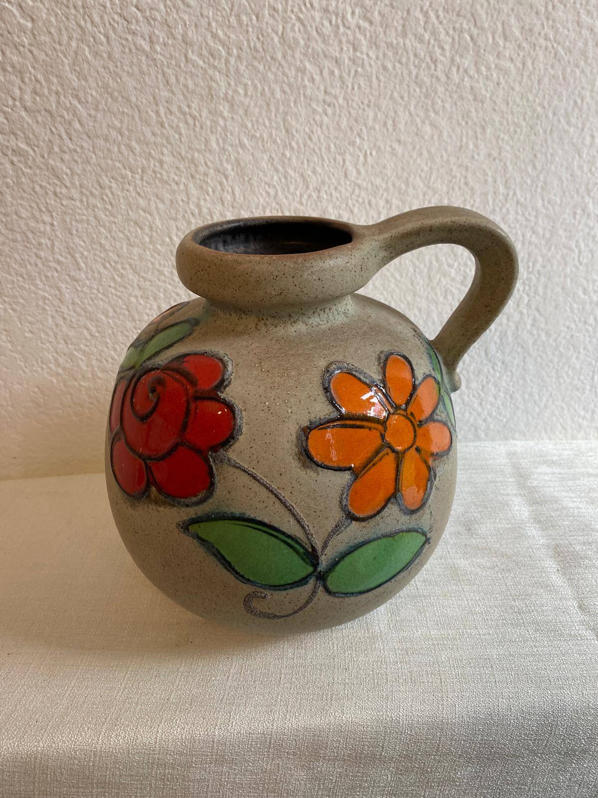 Scheurich ceramic vase pitcher West Germany vintage 1970s