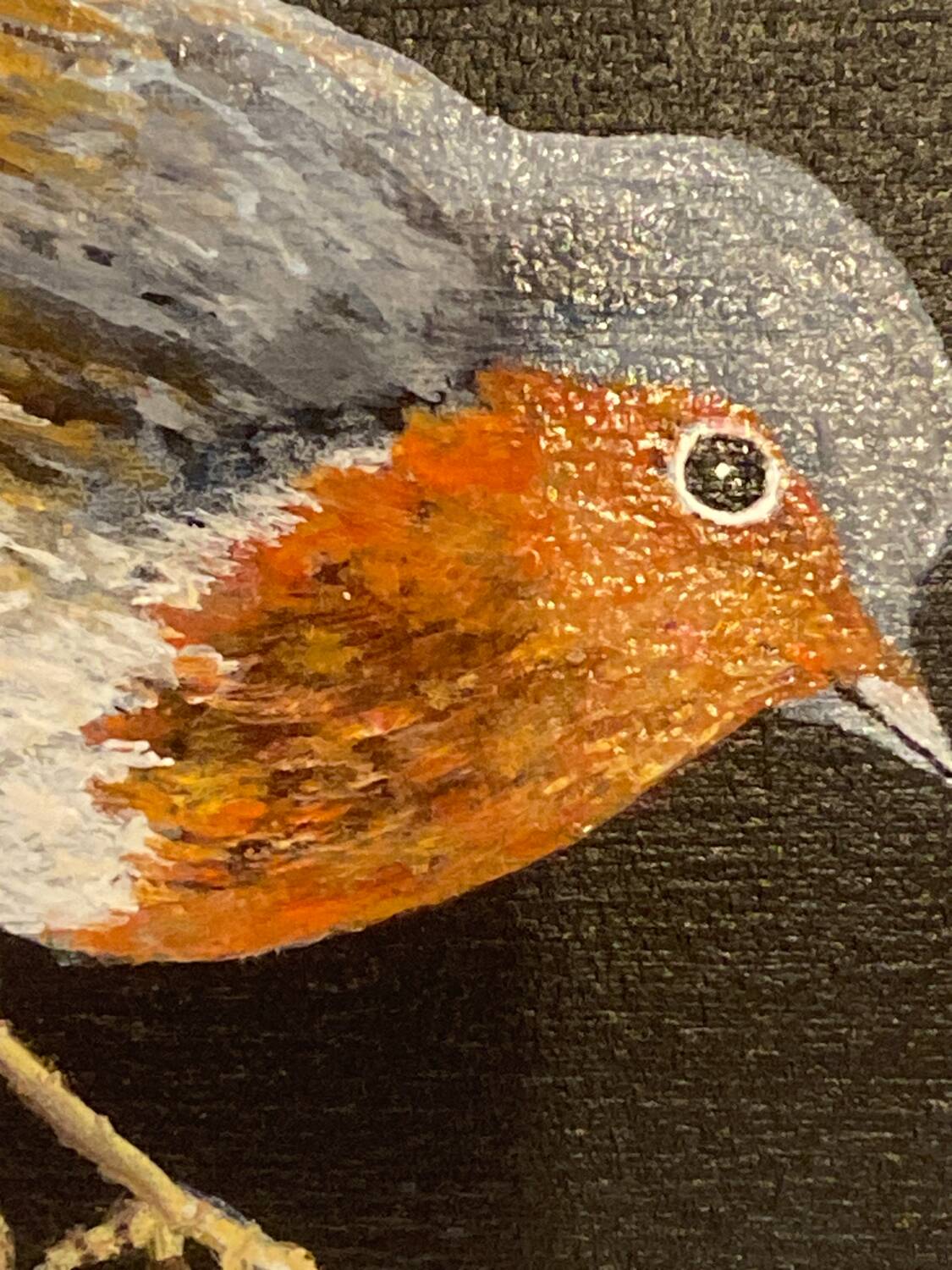 Oiseau peinture sur bois
