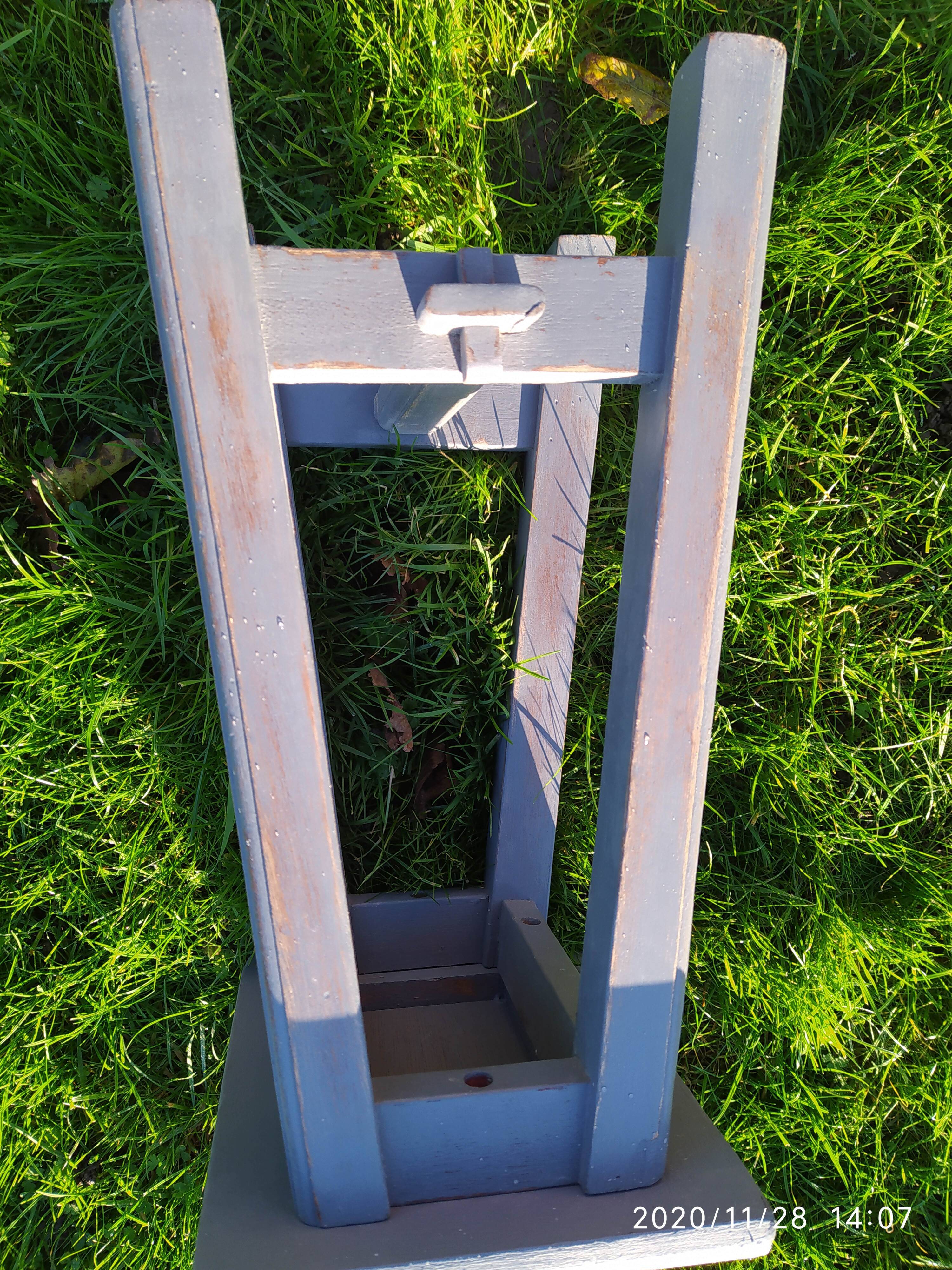 Industrial wooden stool