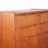 Large Danish chest of drawers, tallboy, 7 teak drawers by Henning Jørgesen.