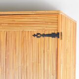 Audoux Minet style rattan wardrobe