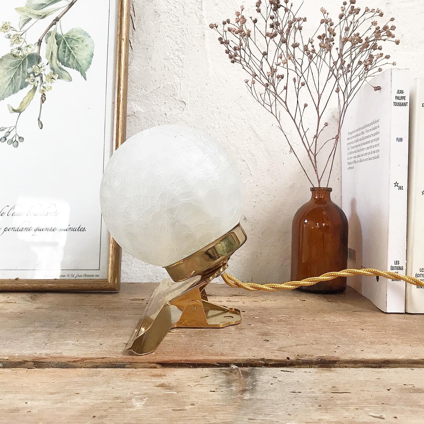 Vintage globe clip lamp