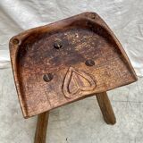 Tabouret art populaire brut