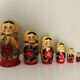 Traditional vintage Russian Matryoshka dolls series of 6
