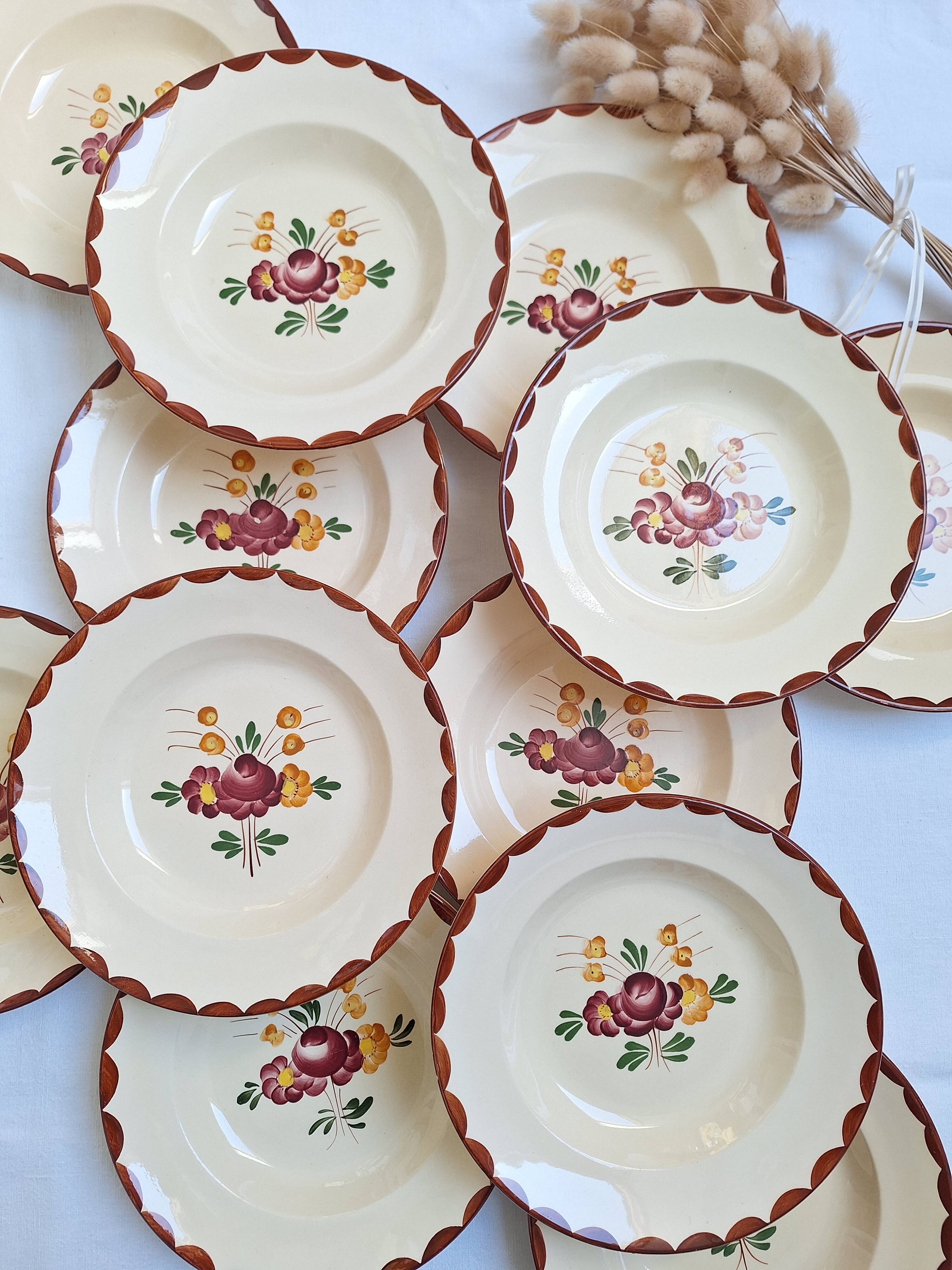 Longchamp Agen pattern soup plates