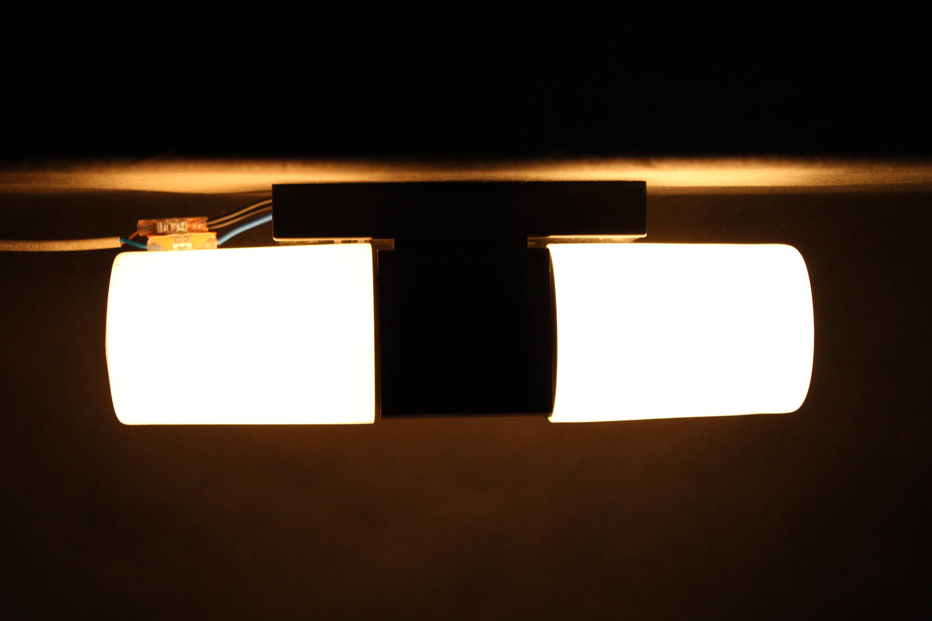 1960s Glass/Bakelite Wall Light , Czechoslovakia