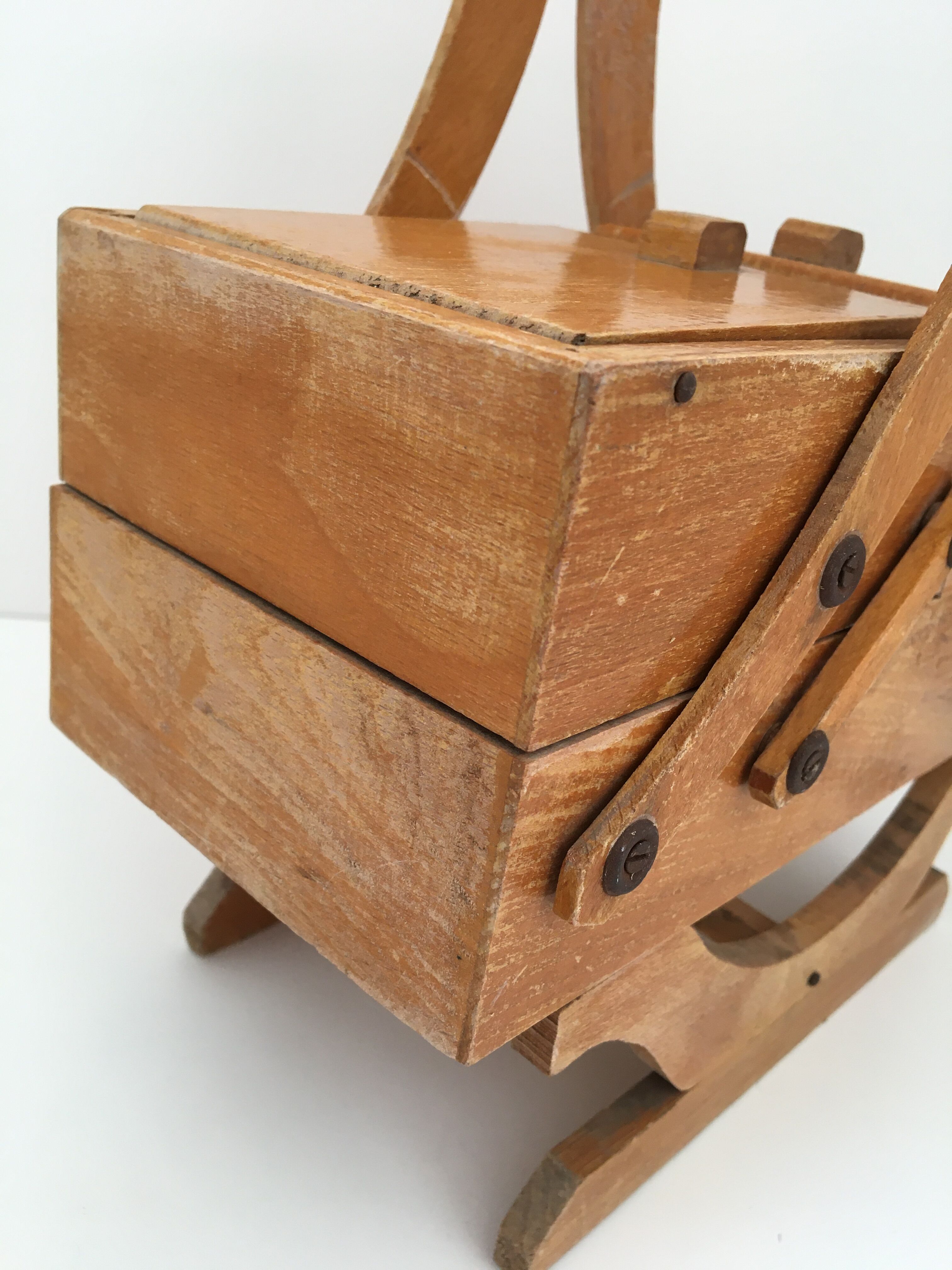 Wooden sewing cart