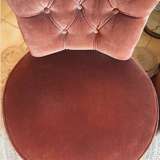 Pair of velvet toad chairs