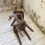 Pair of Aranjou elm “T” chairs