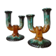 Set de 2 chandelier en émaux de longwy céramique - modèle Jaspe