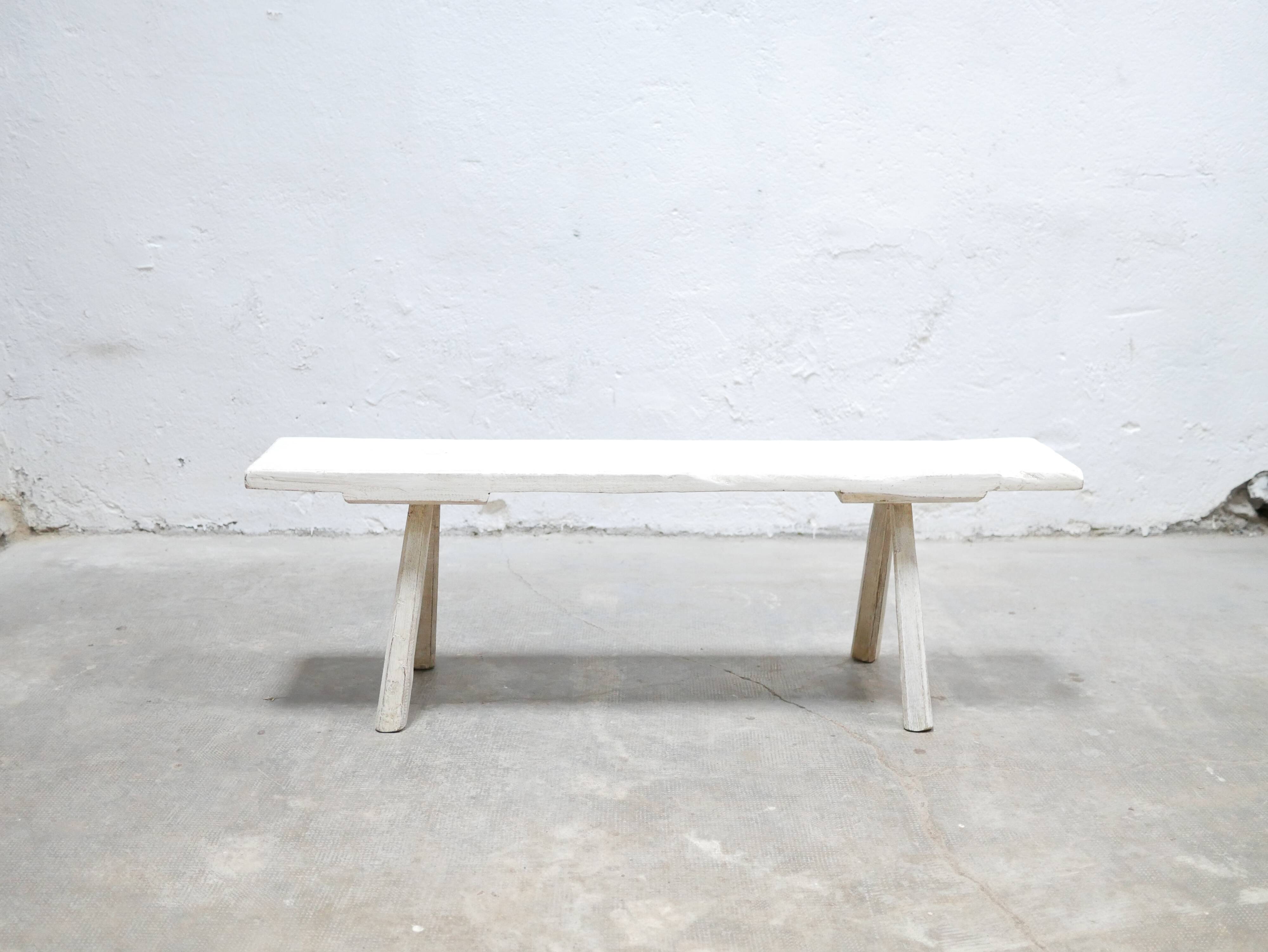 Vintage wooden farmhouse bench