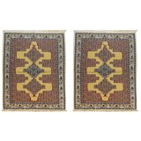 Pair Of New Persian Kilims Handwoven Kurdish Senneh Area Rugs- 115x166cm