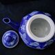 Asian ceramic teapot cobalt blue