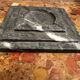 Cendrier Art-Deco en Marbre Gris Anthracite