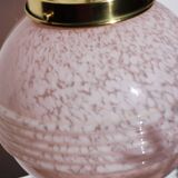 Suspension glass of pale pink clicy