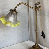 Adjustable desk lamp 1900 jeweller's lamp brass