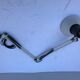 Architect articulated metal globe vintage black & white desk lamp 70s