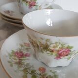 Tea service 4 cups of fine porcelain