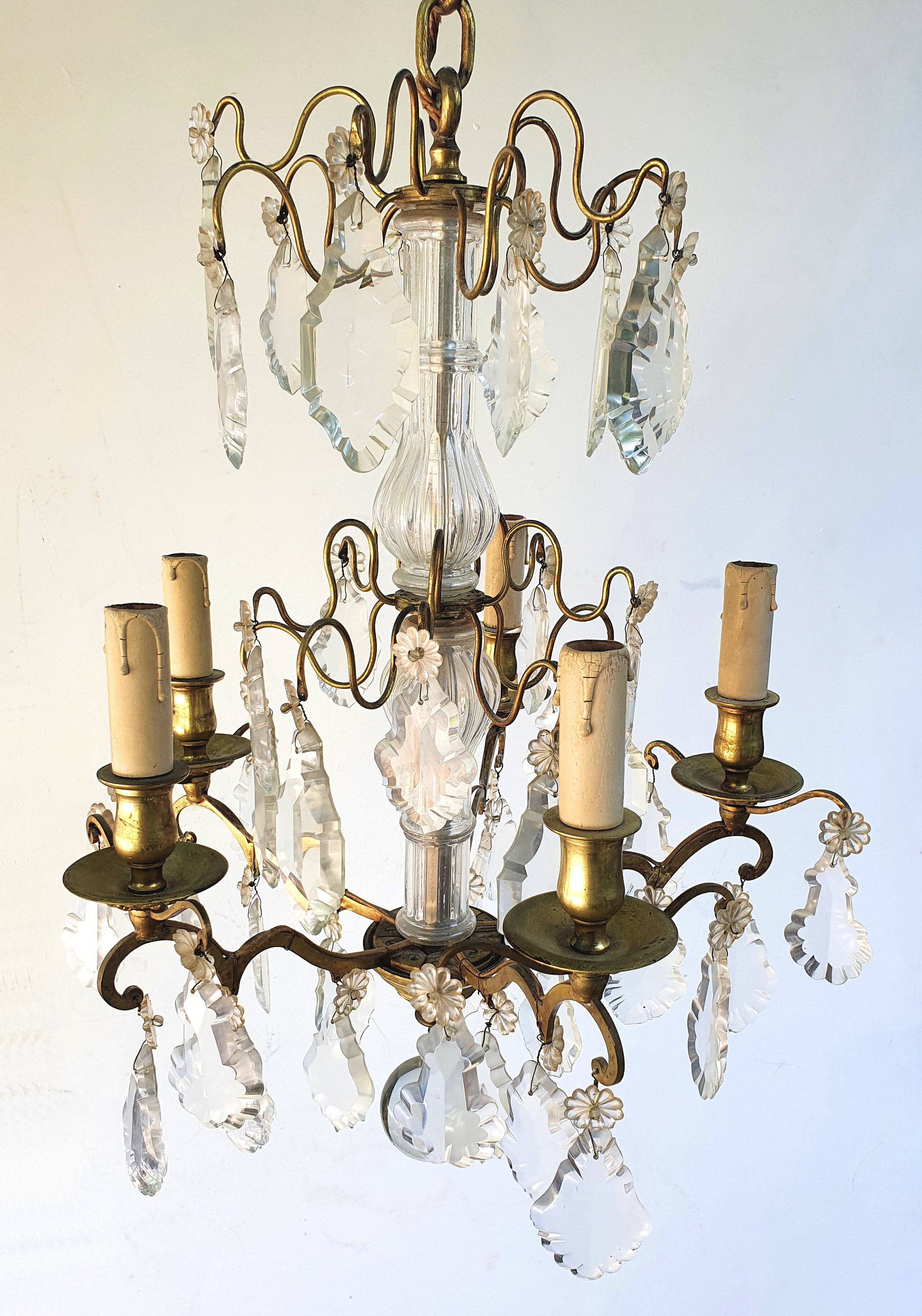 Chandelier with Pampilles style Louis XV France twentieth century
