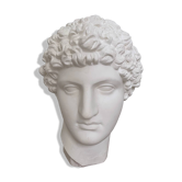 White plaster Greek head