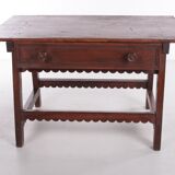 Brutalist 19th century Spanish wooden payment table or side table