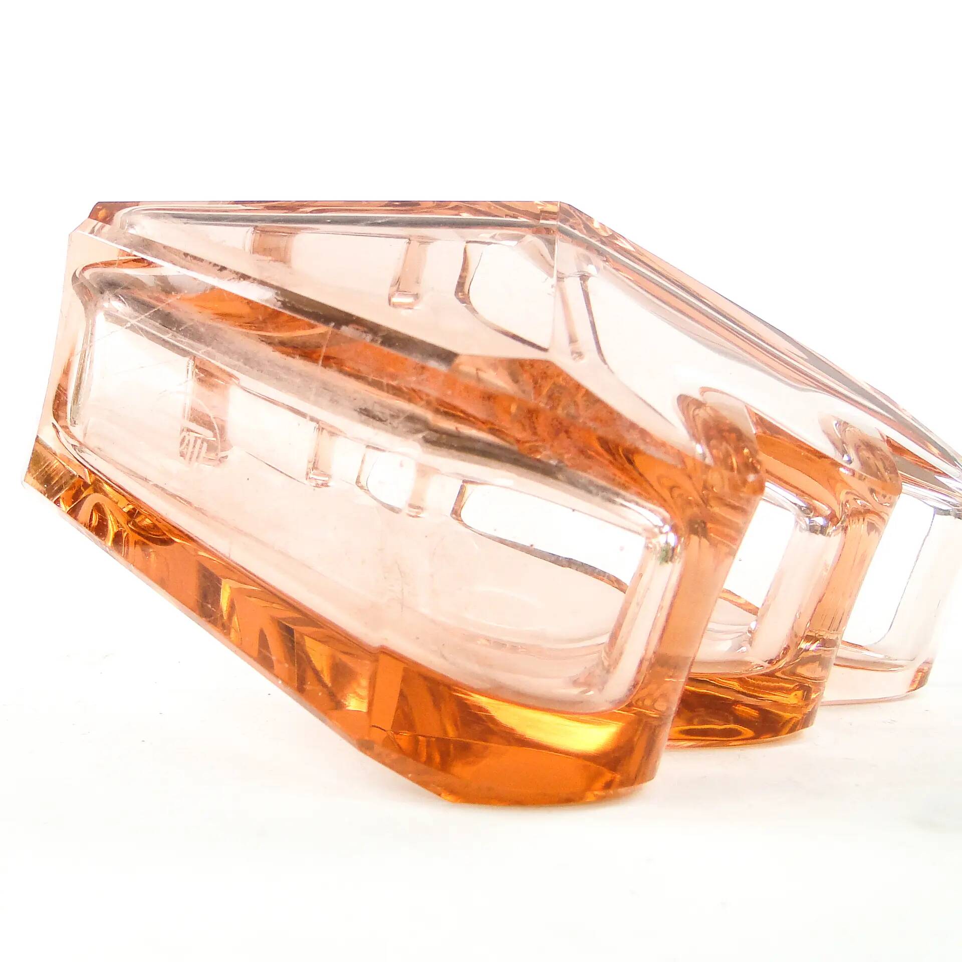 Art Deco vase, crystal, Moser, Czechoslovakia, 1930s