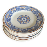 10 assiettes terre de fer Longwy Rouennais