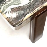 Large vintage Brutalist marble coffee table made in the 70s