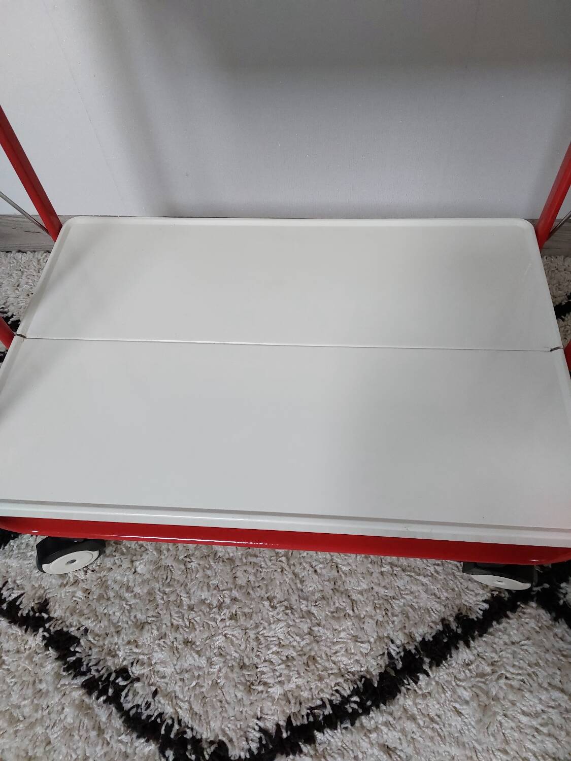 Desserte métal frz par lucien lepoix 1983 pop art vintage roulante pliable