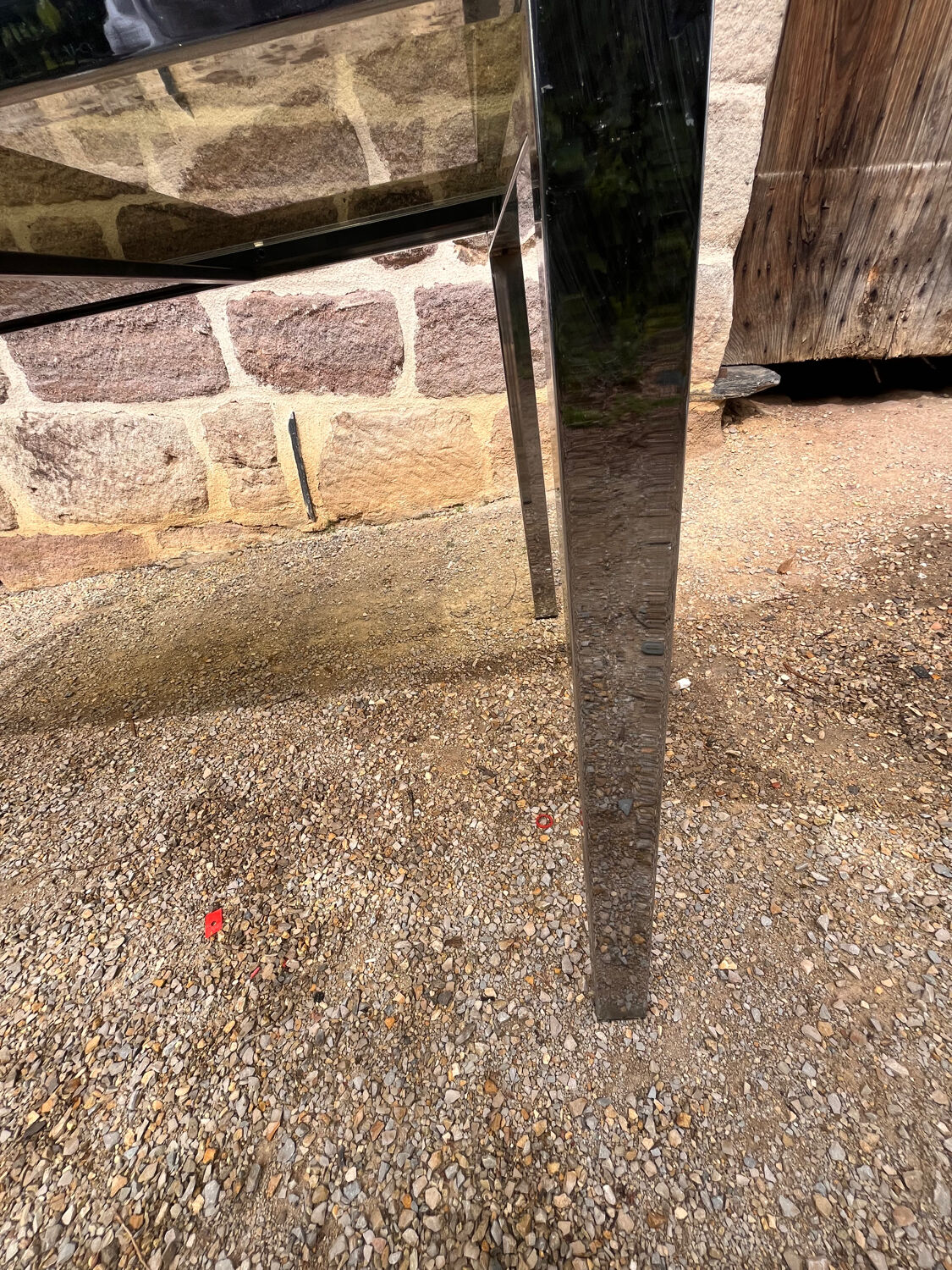 Smoked glass dining table