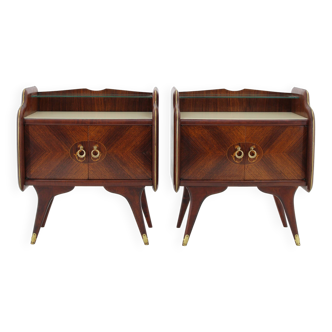 Paire de tables de chevet des années 1950, Italie