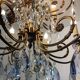 Crystal and bronze chandelier 12 arms of light