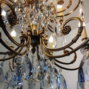 Crystal and bronze chandelier 12 arms of light