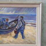 Swedish modern painting, 1970s Börje Nettelbring (1913-1986). oil on canvas. framed.