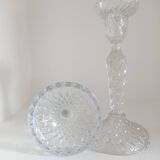 Molded glass candle holders