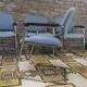 Set of 4 drabert armchairs with chrome legs, 1980
