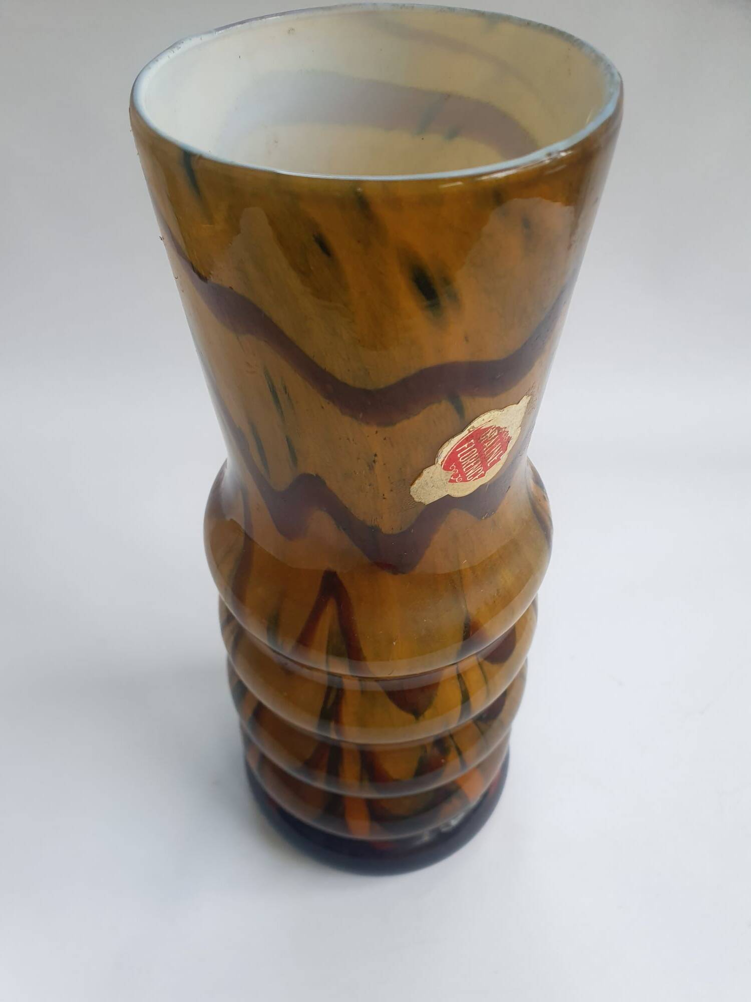 Vintage 70s opaline florence vase